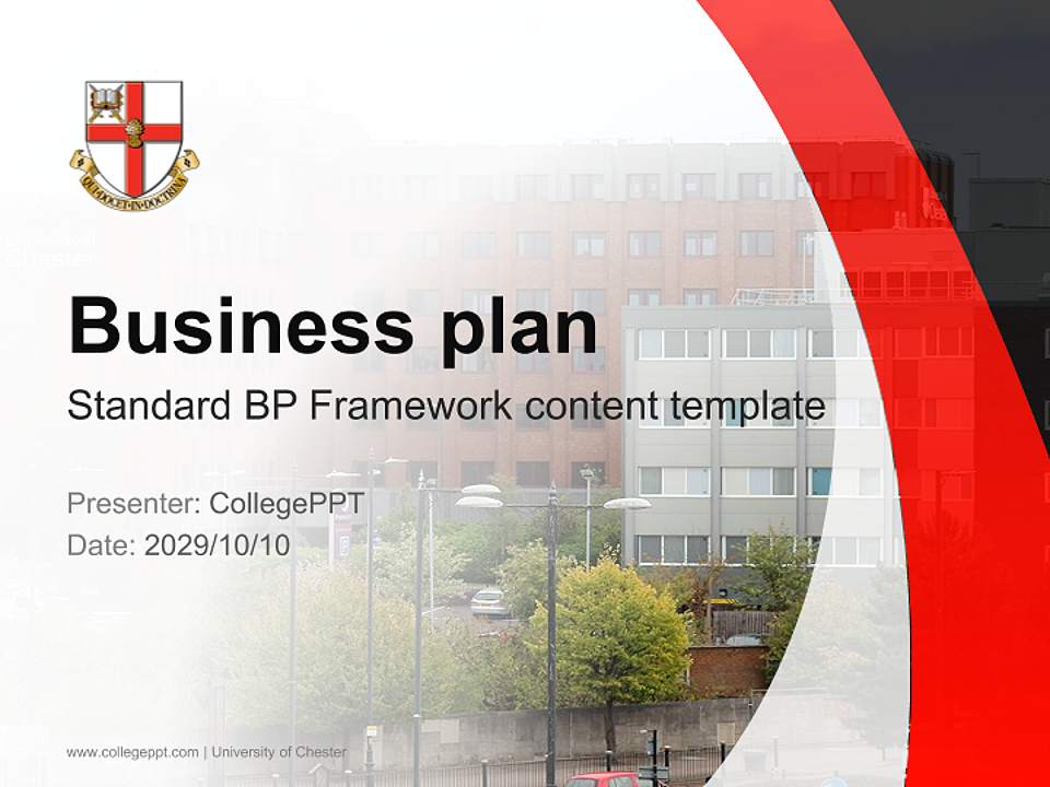 University of Chester Competition/Entrepreneurship Contest PPT Template4:3 ratio PPT effect preview image9