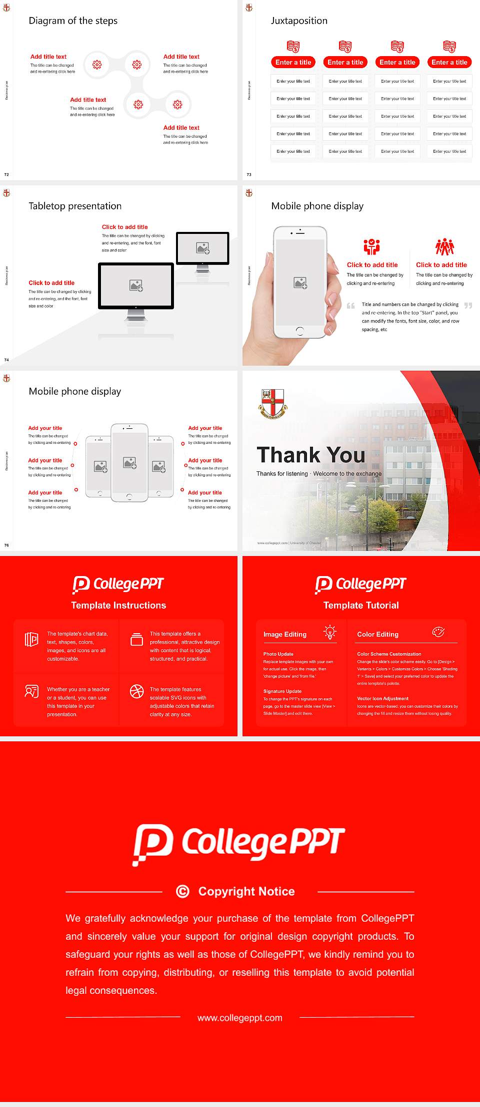 University of Chester Competition/Entrepreneurship Contest PPT Template4:3 ratio PPT effect preview image9