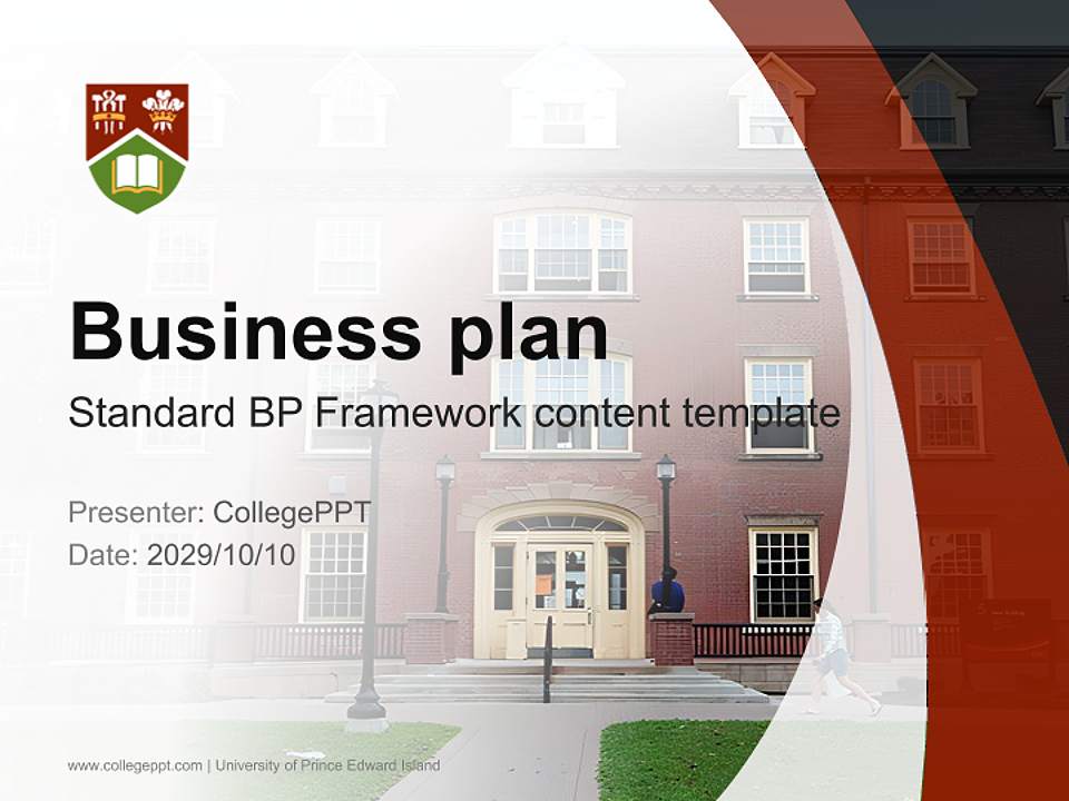 University of Prince Edward Island Competition/Entrepreneurship Contest PPT Template4:3 ratio PPT effect preview image9