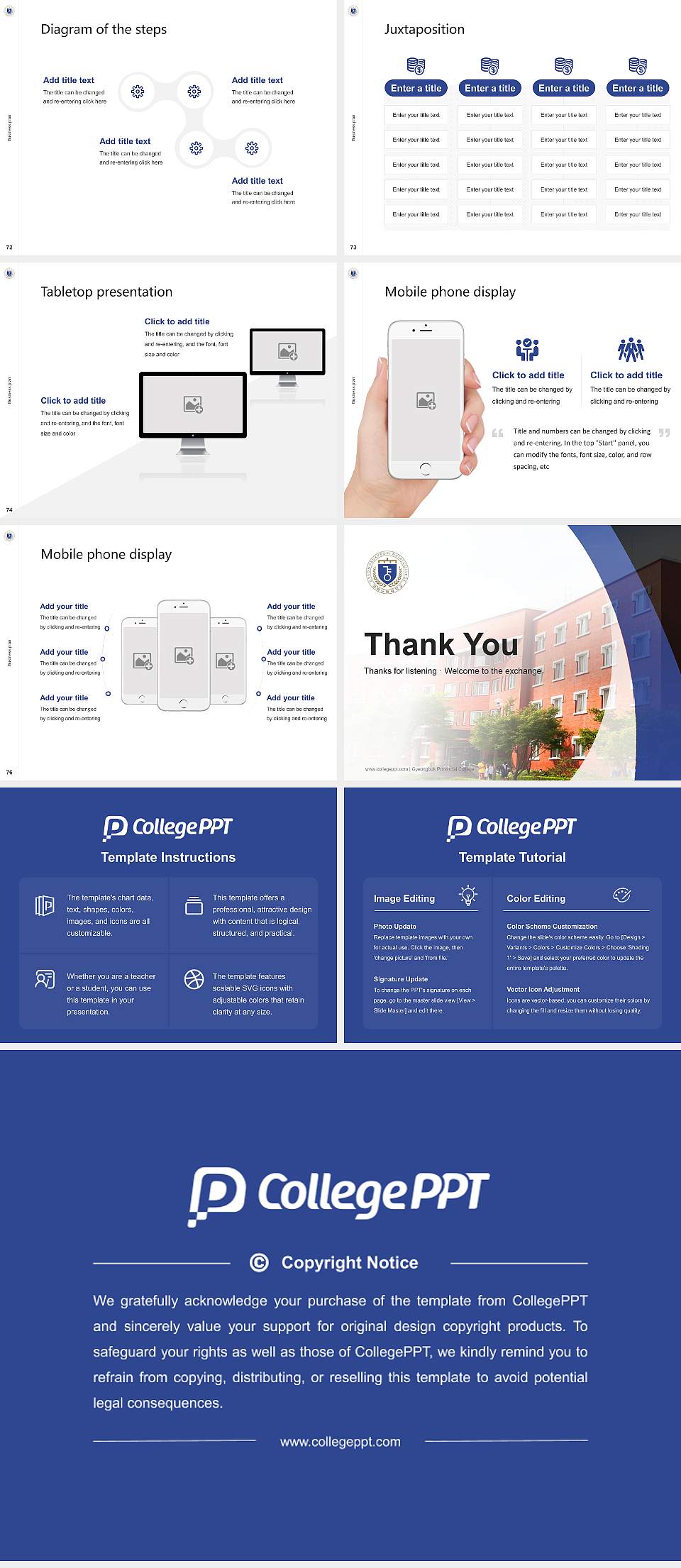 Gyeongbuk Provincial College Competition/Entrepreneurship Contest PPT Template4:3 ratio PPT effect preview image9