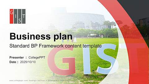 Gwangju Institute of Science and Technology Competition/Entrepreneurship Contest PPT Template