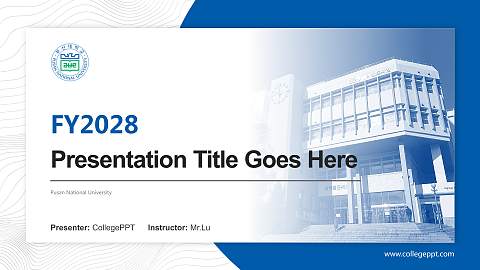 Pusan National University Academic Presentation/Research Findings Report PPT Template