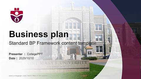 Saint Mary’s University Competition/Entrepreneurship Contest PPT Template