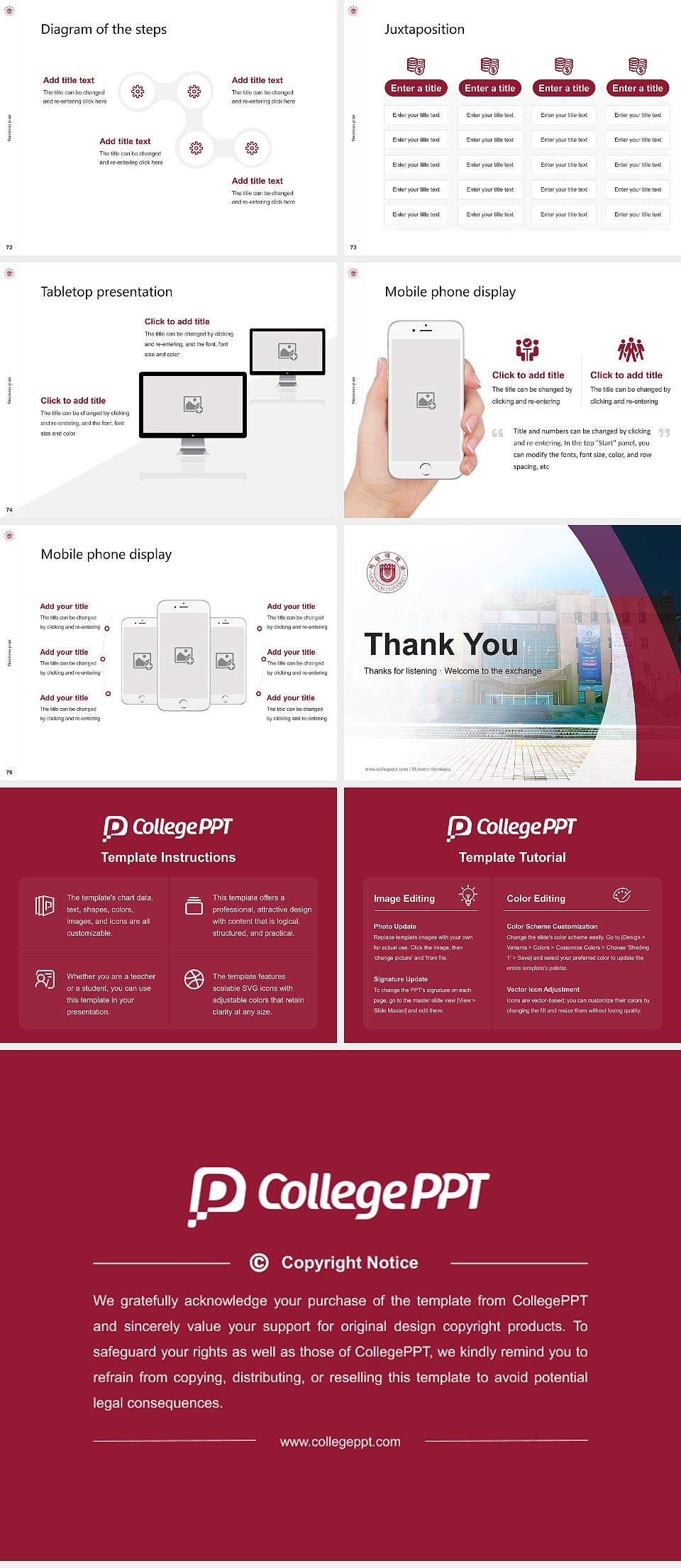 Mokwon University Competition/Entrepreneurship Contest PPT Template4:3 ratio PPT effect preview image9