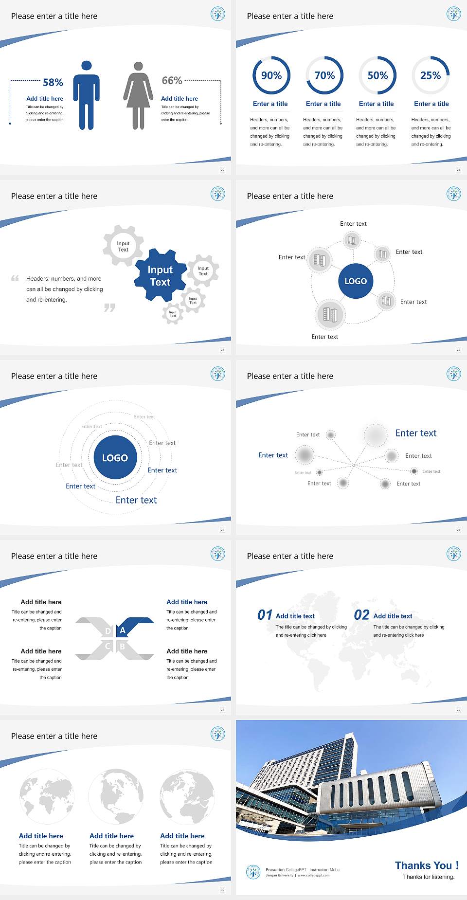 Jangan University Course/Courseware Creation PPT Template4:3 ratio PPT effect preview image4