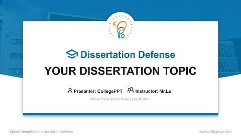 Korea Polytechnic VII Busan Graduation Thesis Defense PPT Template