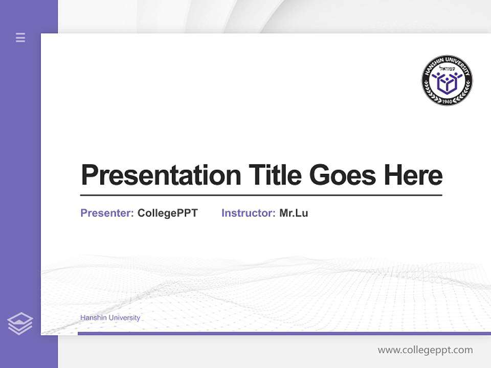 Hanshin University Thesis Proposal/Graduation Defense PPT Template4:3 ratio PPT effect preview image5