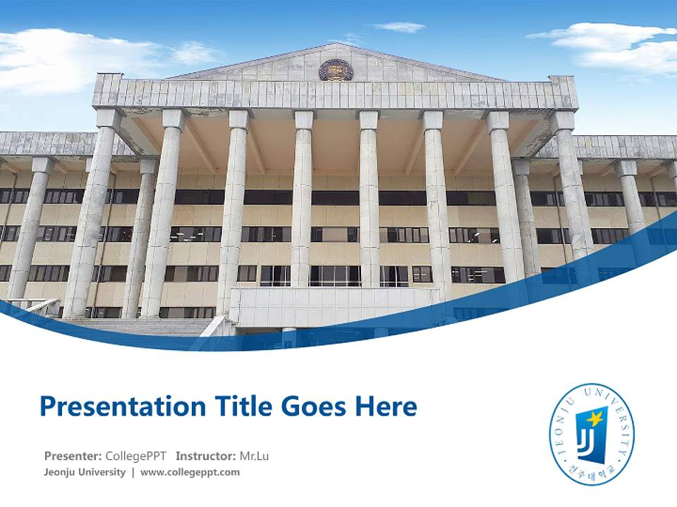 Jeonju University Course/Courseware Creation PPT Template4:3 ratio PPT effect preview image5