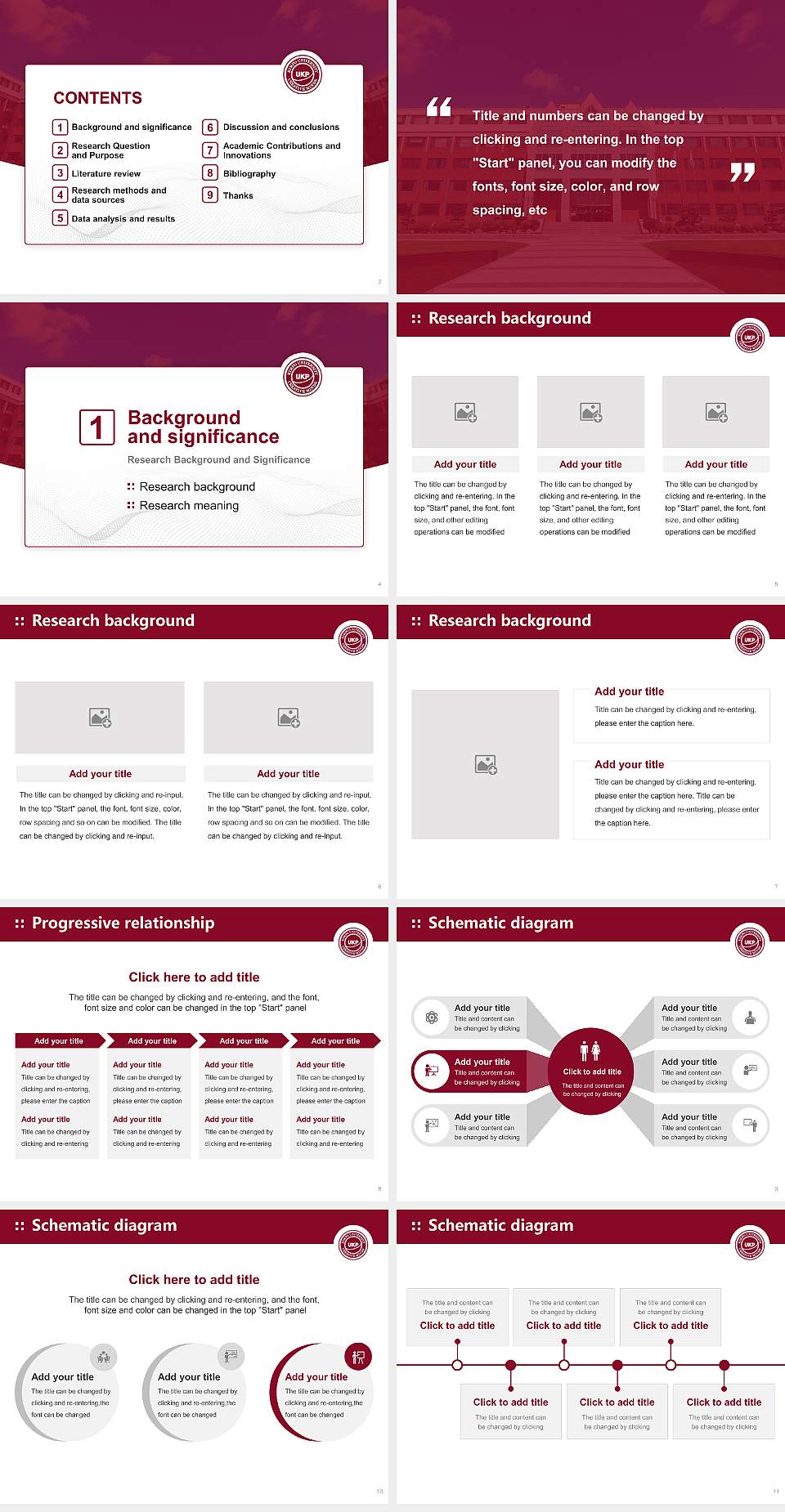 Kimpo University Graduation Thesis Defense PPT Template4:3 ratio PPT effect preview image2