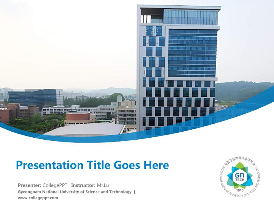 Gyeongnam National University of Science and Technology Course/Courseware Creation PPT Template4:3 ratio PPT effect preview image5