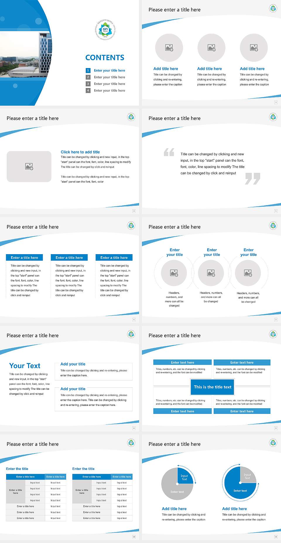 Gyeongnam National University of Science and Technology Course/Courseware Creation PPT Template4:3 ratio PPT effect preview image2