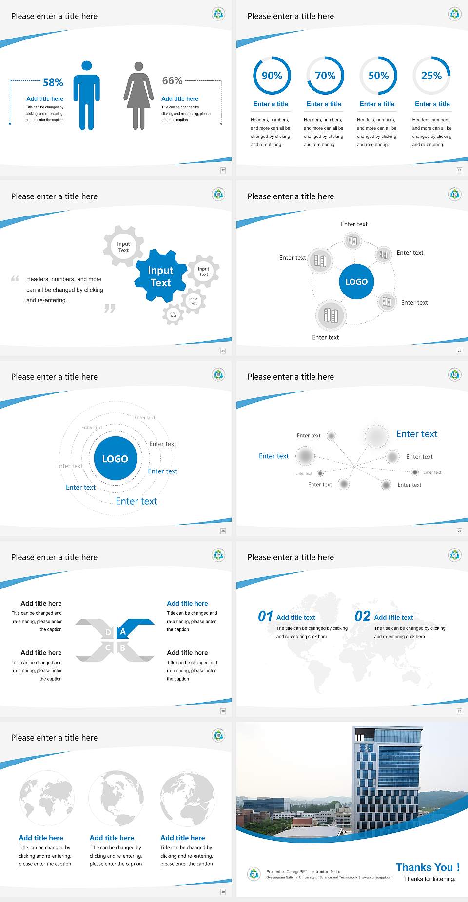 Gyeongnam National University of Science and Technology Course/Courseware Creation PPT Template4:3 ratio PPT effect preview image4