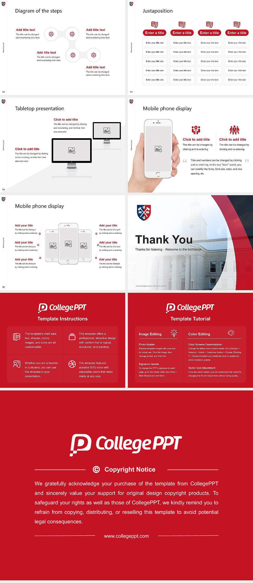 Acadia University Competition/Entrepreneurship Contest PPT Template4:3 ratio PPT effect preview image9
