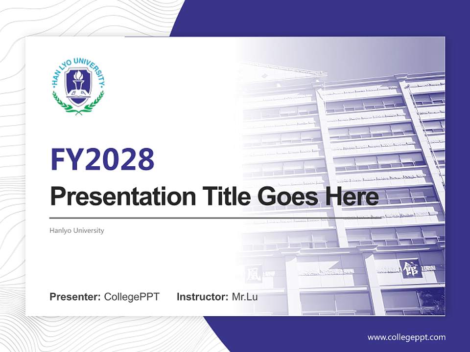 Hanlyo University Academic Presentation/Research Findings Report PPT Template4:3 ratio PPT effect preview image5