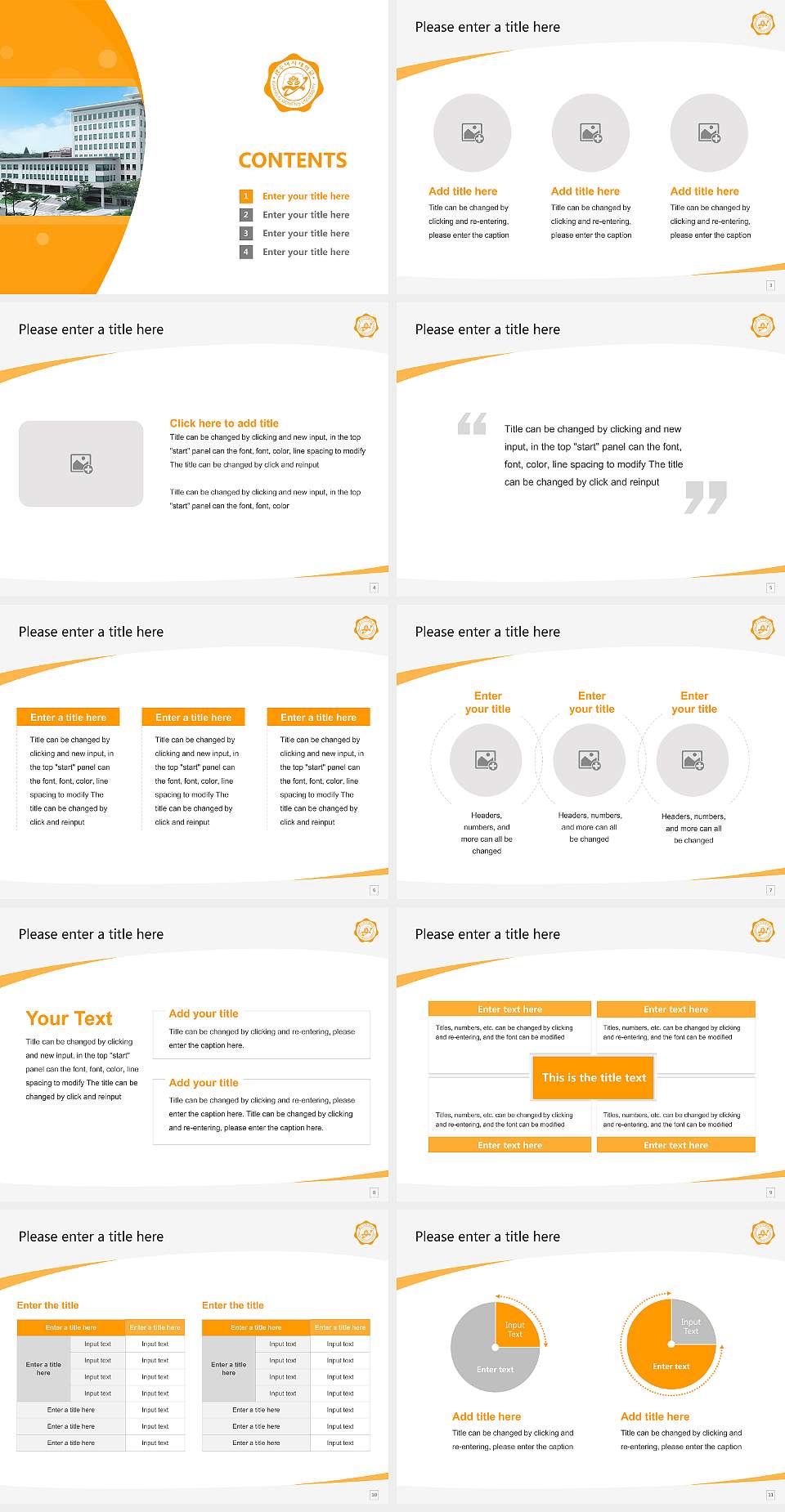 Kwangju Women’s University Course/Courseware Creation PPT Template4:3 ratio PPT effect preview image2
