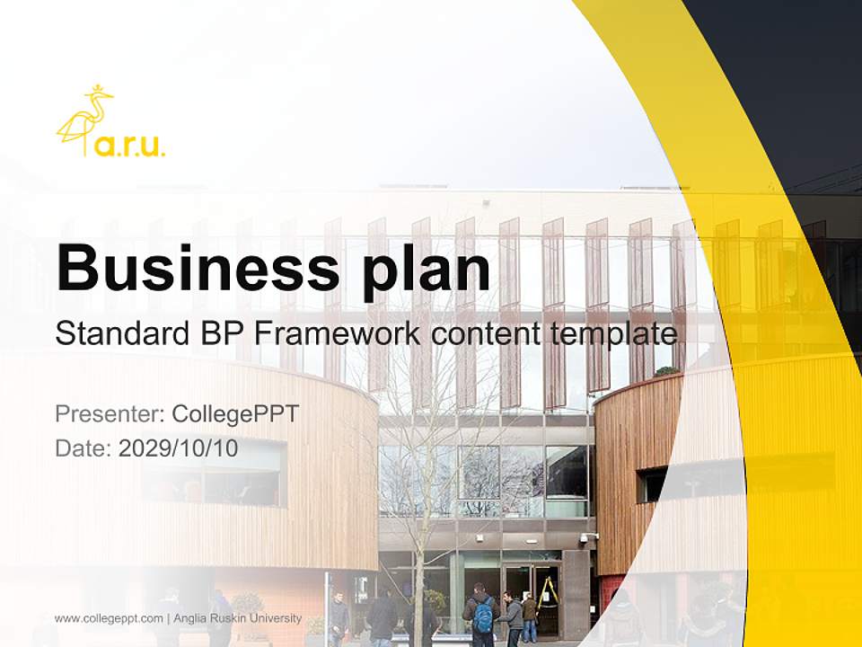 Anglia Ruskin University Competition/Entrepreneurship Contest PPT Template4:3 ratio PPT effect preview image9