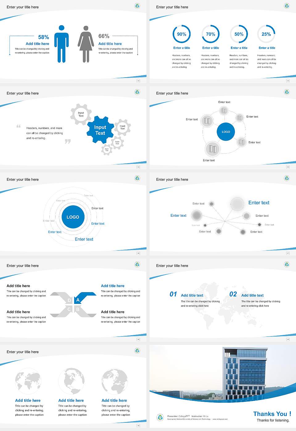 Gyeongnam National University of Science and Technology Course/Courseware Creation PPT Template16:9 ratio PPT effect preview image4
