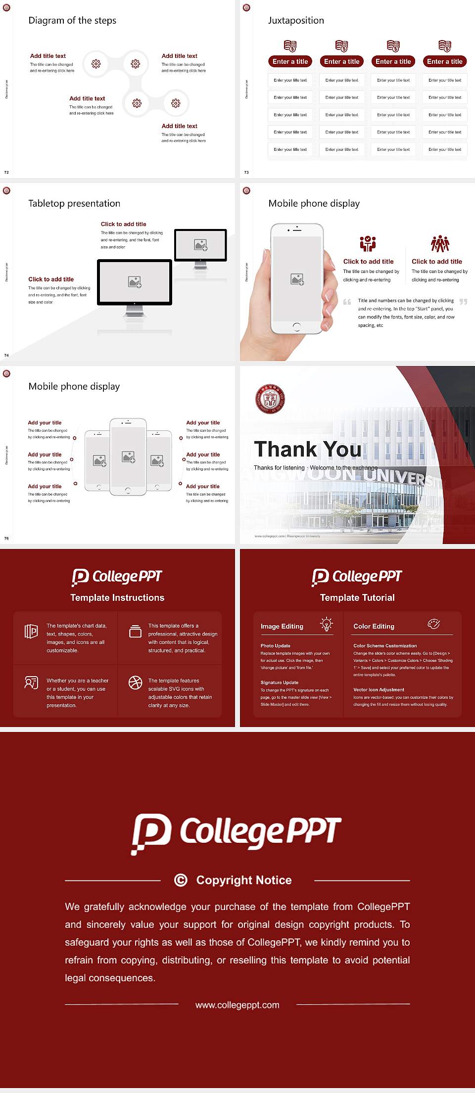 Kwangwoon University Competition/Entrepreneurship Contest PPT Template4:3 ratio PPT effect preview image9