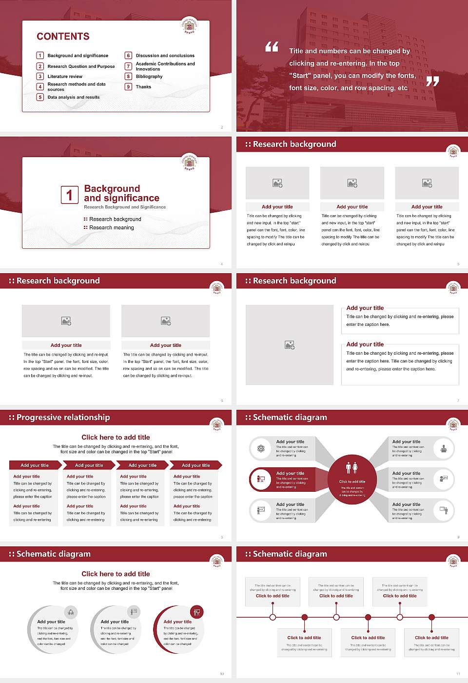Joongbu University Graduation Thesis Defense PPT Template16:9 ratio PPT effect preview image2