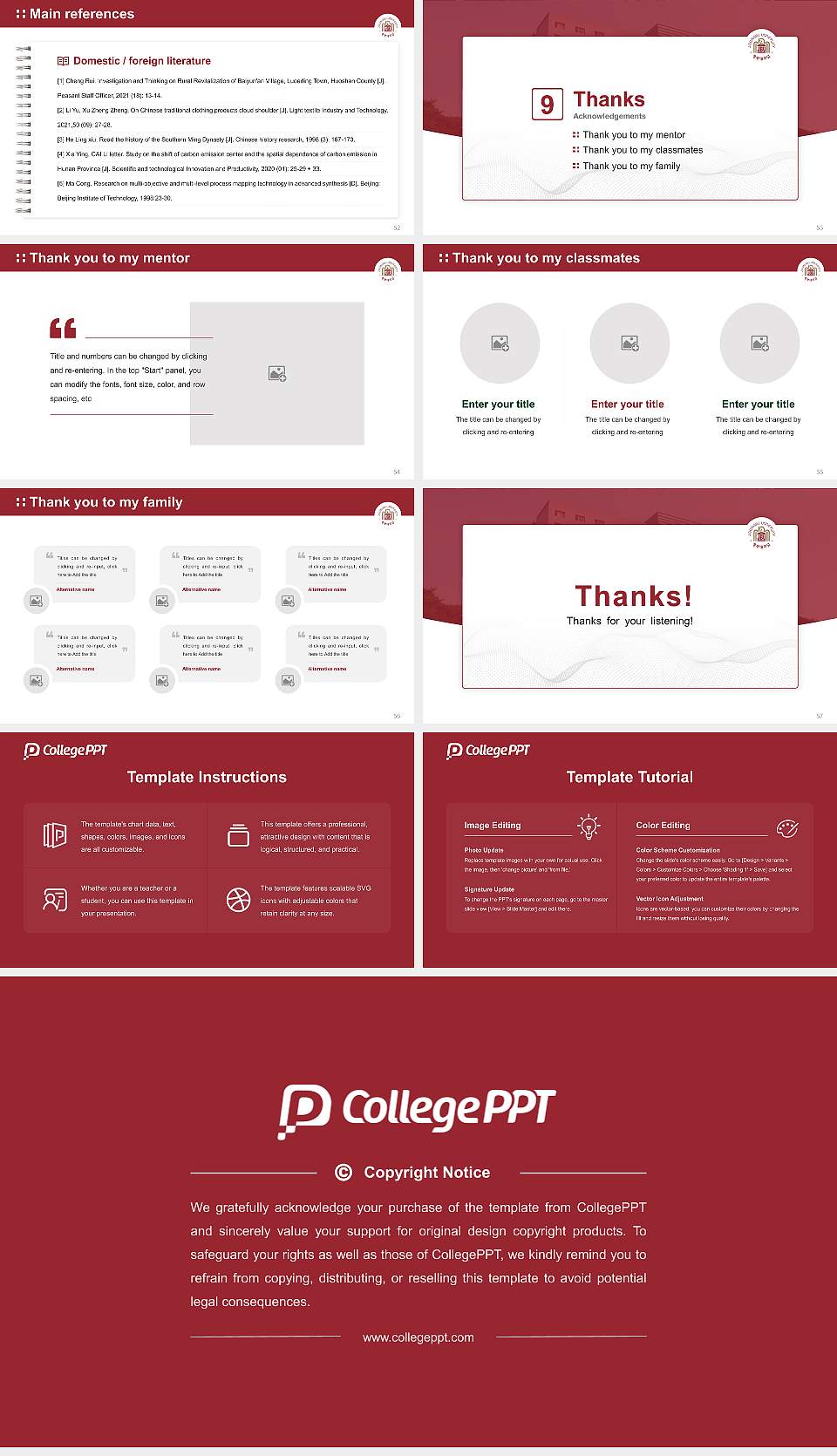 Joongbu University Graduation Thesis Defense PPT Template16:9 ratio PPT effect preview image7