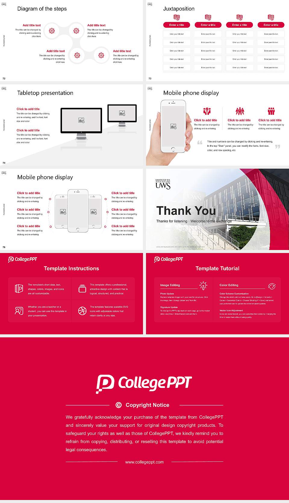 University of the West of Scotland Competition/Entrepreneurship Contest PPT Template16:9 ratio PPT effect preview image9