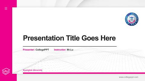 Kyungbok University Thesis Proposal/Graduation Defense PPT Template