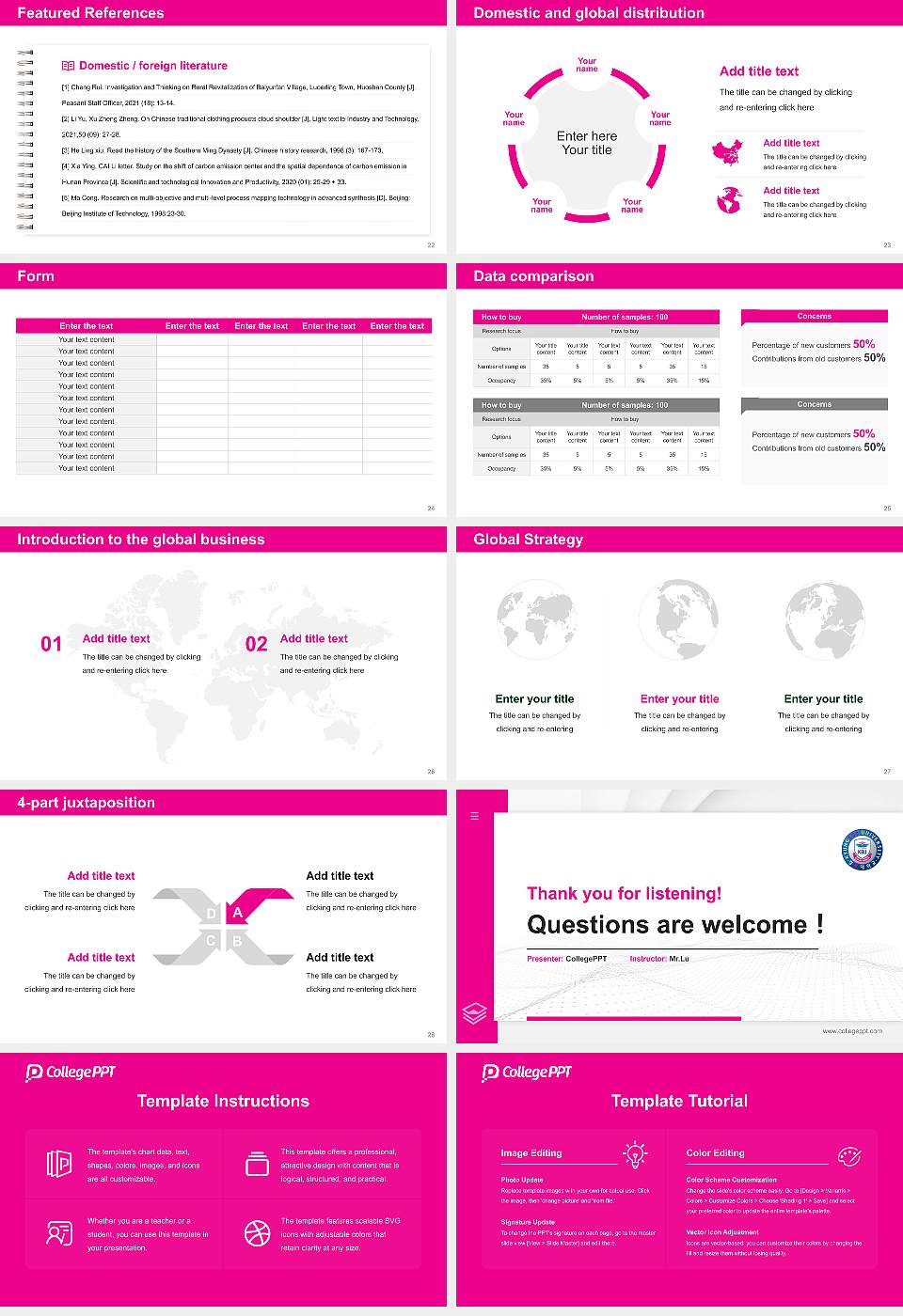 Kyungbok University Thesis Proposal/Graduation Defense PPT Template16:9 ratio PPT effect preview image4