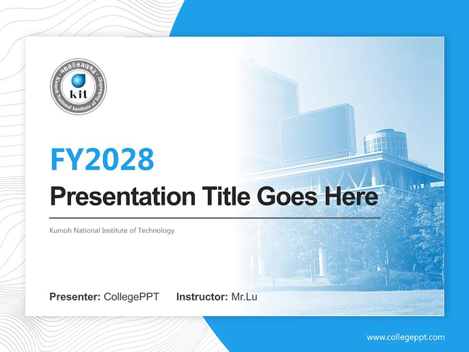 Kumoh National Institute of Technology Academic Presentation/Research Findings Report PPT Template4:3 ratio PPT effect preview image5