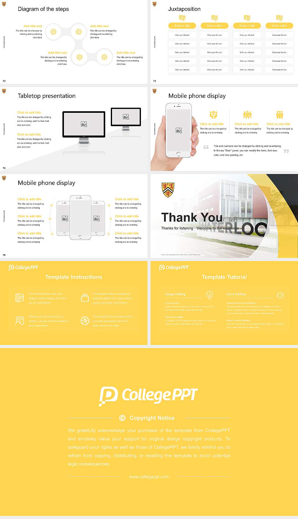University of Waterloo Competition/Entrepreneurship Contest PPT Template16:9 ratio PPT effect preview image9