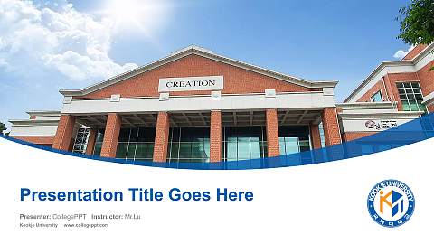Kookje University Course/Courseware Creation PPT Template