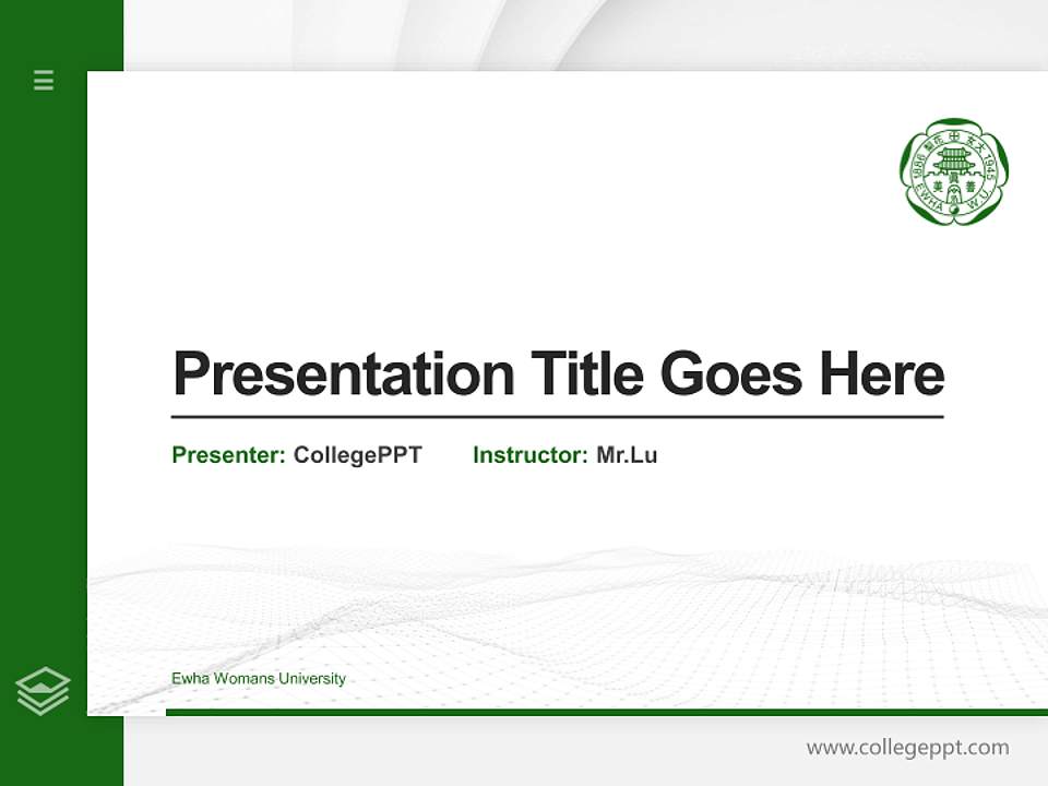 Ewha Womans University Thesis Proposal/Graduation Defense PPT Template4:3 ratio PPT effect preview image5