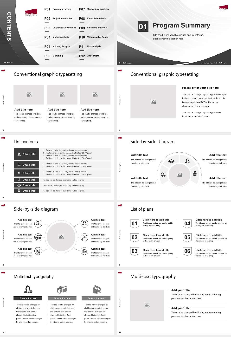 Memorial University of Newfoundland Competition/Entrepreneurship Contest PPT Template16:9 ratio PPT effect preview image2
