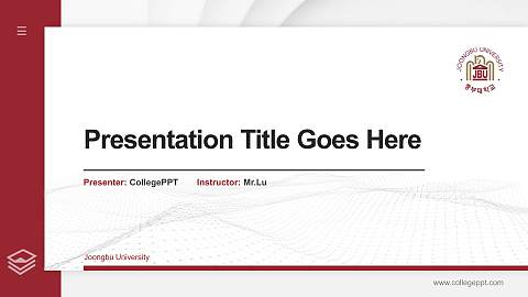 Joongbu University Thesis Proposal/Graduation Defense PPT Template