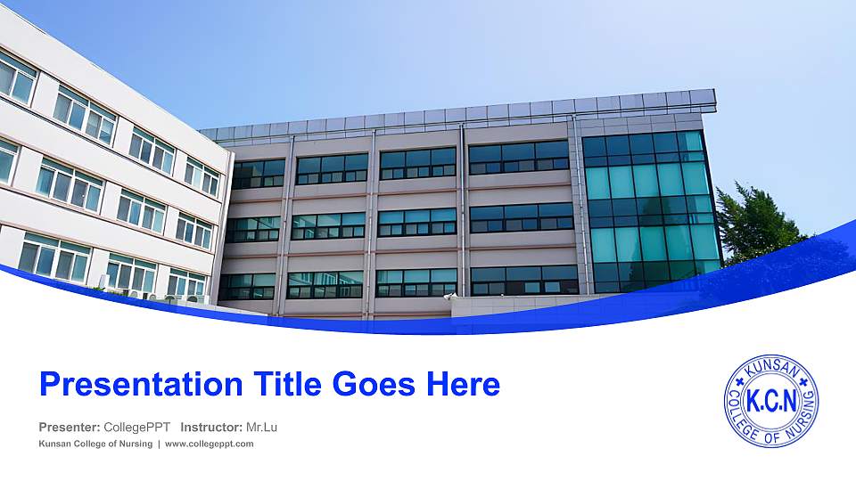 Kunsan College of Nursing Course/Courseware Creation PPT Template16:9 ratio PPT effect preview image