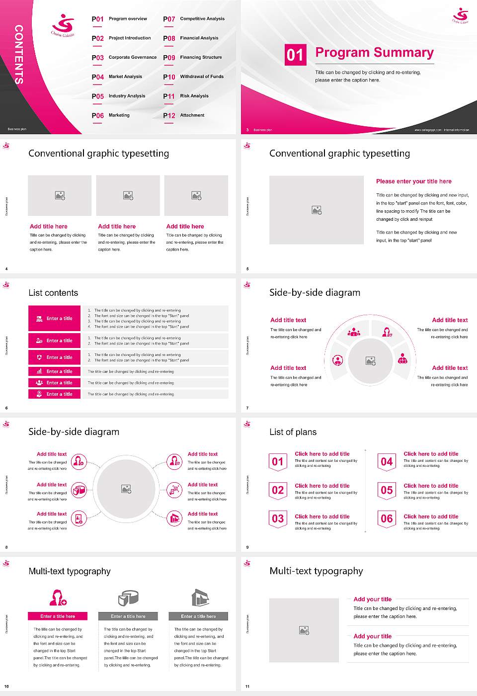 Chubu Gakuin University Competition/Entrepreneurship Contest PPT Template16:9 ratio PPT effect preview image2