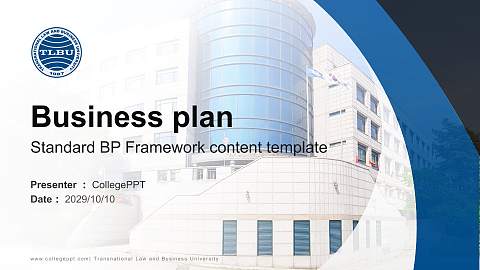 Transnational Law and Business University Competition/Entrepreneurship Contest PPT Template