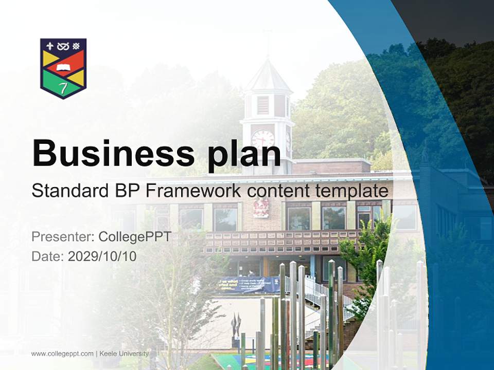 Keele University Competition/Entrepreneurship Contest PPT Template4:3 ratio PPT effect preview image9