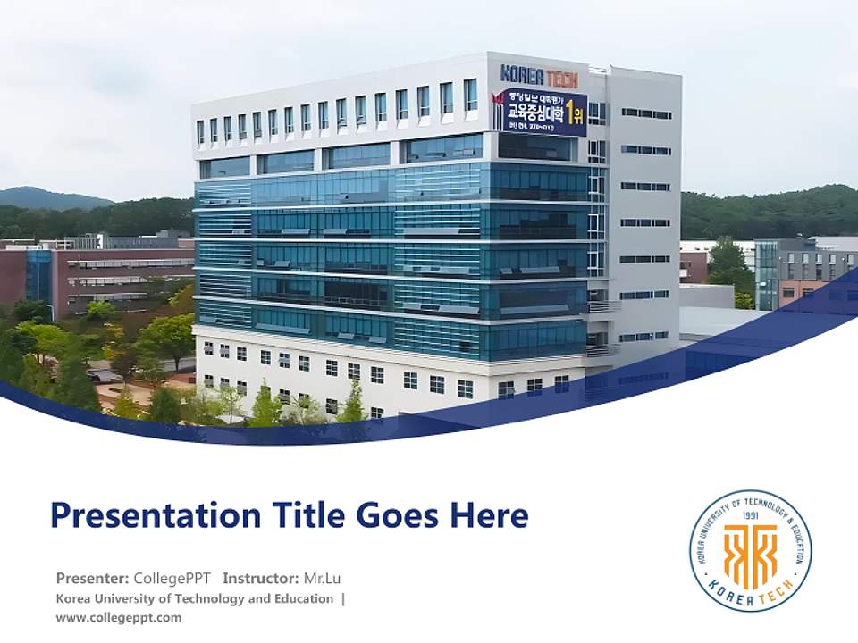 Korea University of Technology and Education Course/Courseware Creation PPT Template4:3 ratio PPT effect preview image5