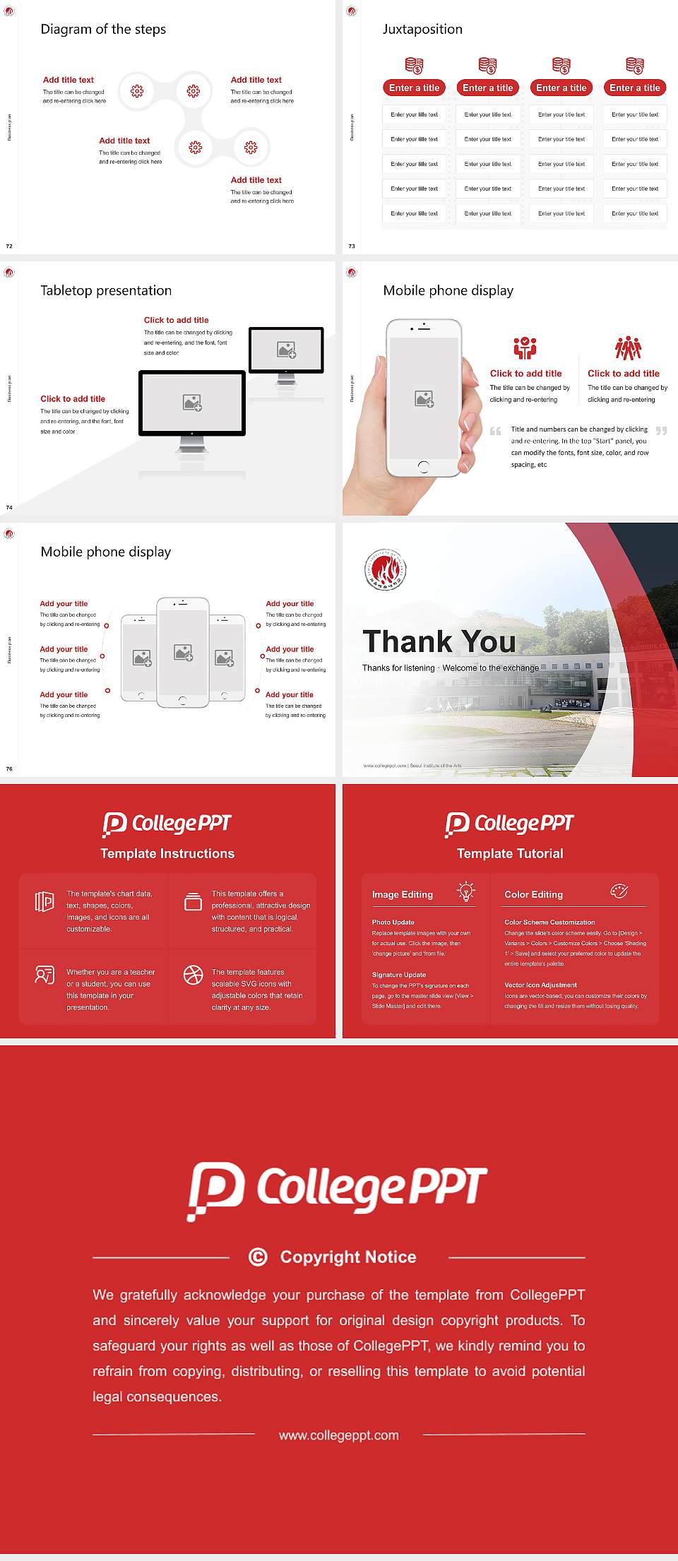 Seoul Institute of the Arts Competition/Entrepreneurship Contest PPT Template4:3 ratio PPT effect preview image9