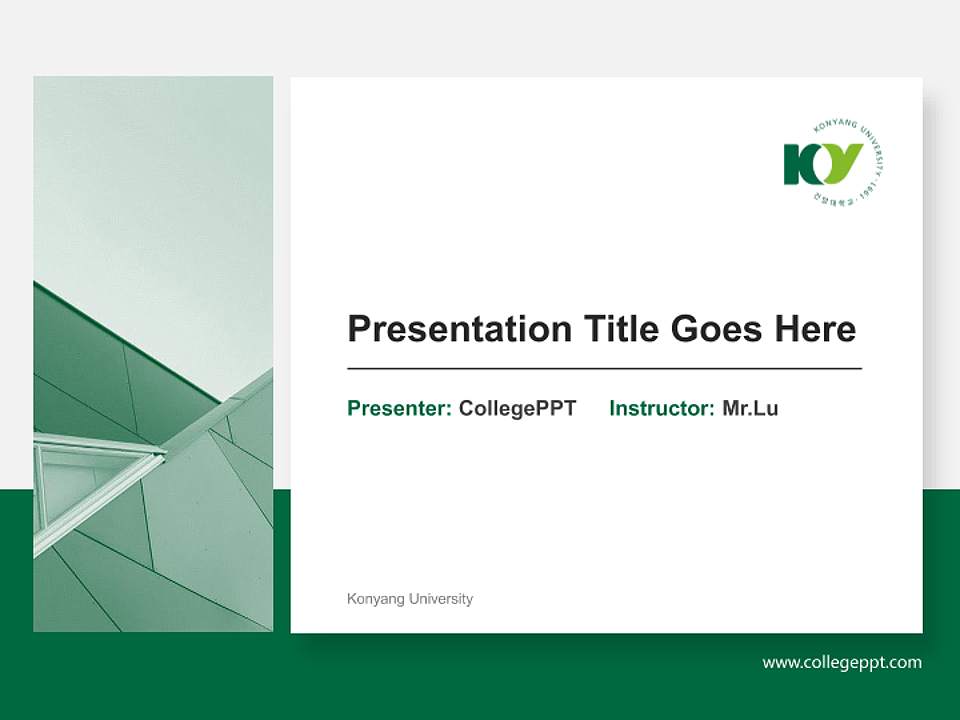 Konyang University General Purpose PPT Template4:3 ratio PPT effect preview image6