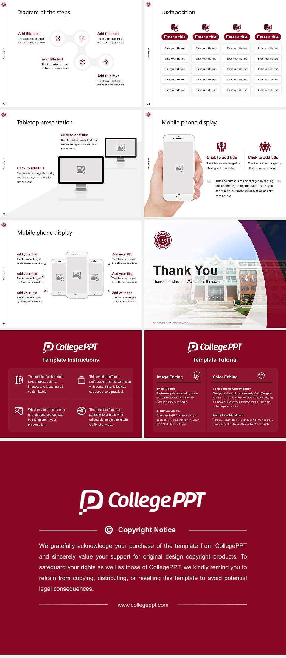 Kimpo University Competition/Entrepreneurship Contest PPT Template4:3 ratio PPT effect preview image9