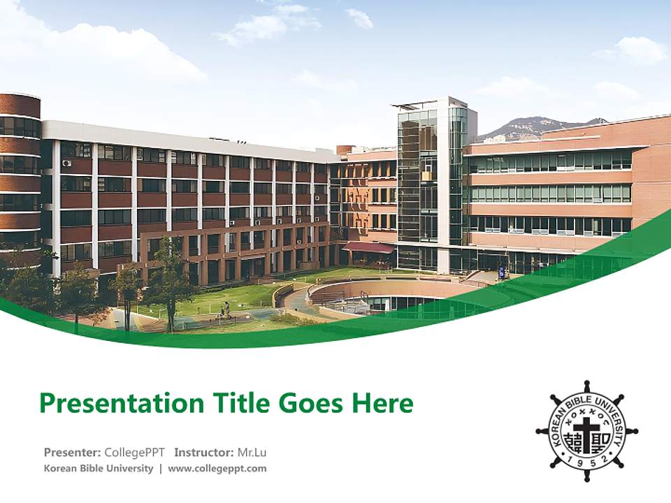Korean Bible University Course/Courseware Creation PPT Template4:3 ratio PPT effect preview image5