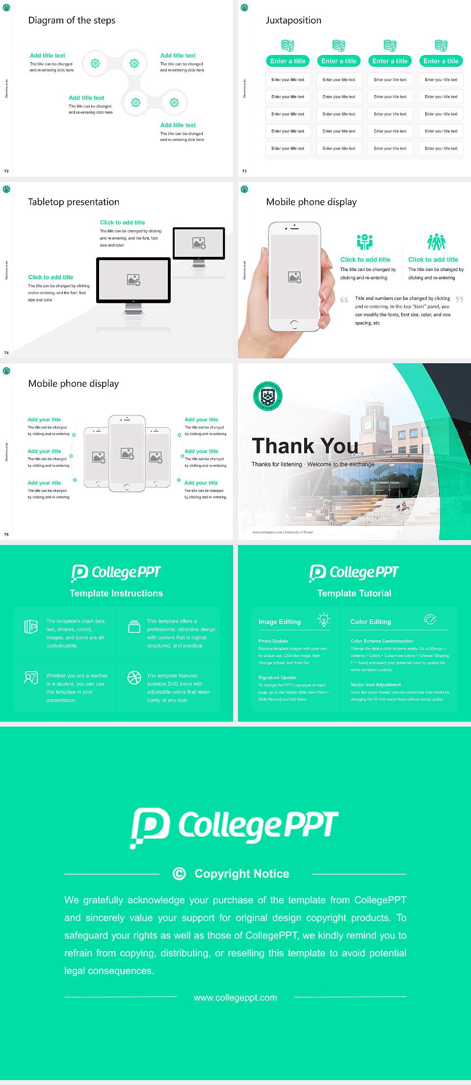 University of Exeter Competition/Entrepreneurship Contest PPT Template4:3 ratio PPT effect preview image9