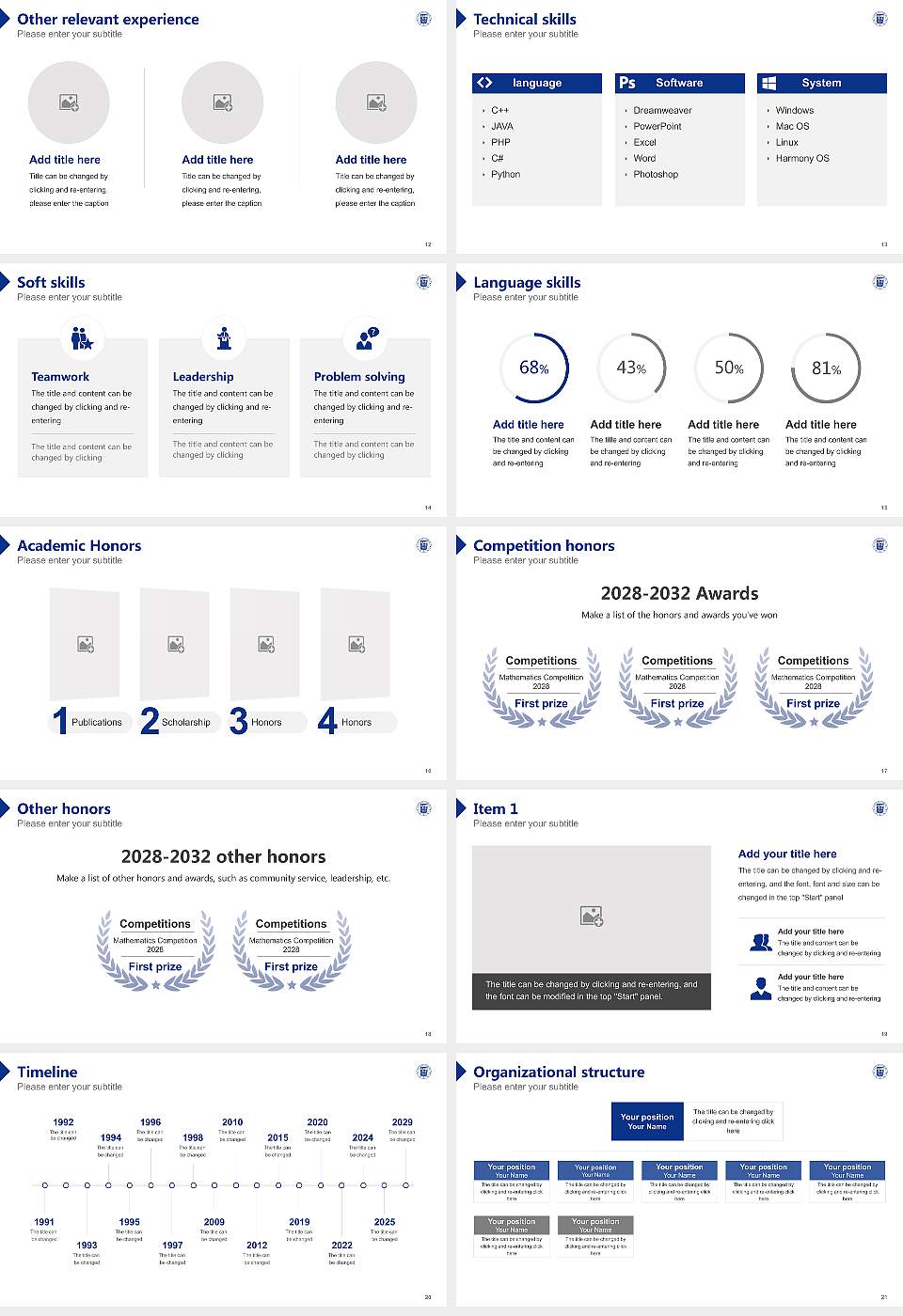 Kaya University Resume PPT Template16:9 ratio PPT effect preview image3