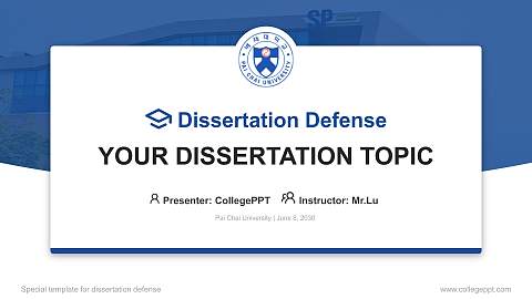 Pai Chai University Graduation Thesis Defense PPT Template