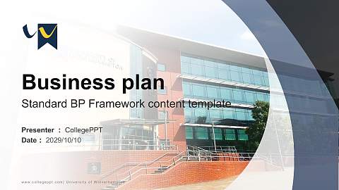University of Wolverhampton Competition/Entrepreneurship Contest PPT Template