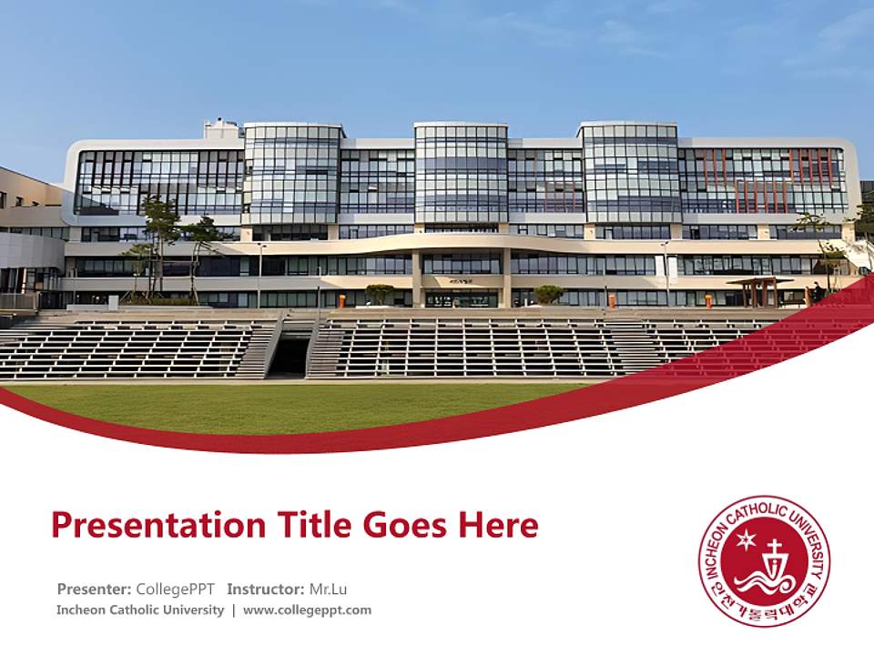 Incheon Catholic University Course/Courseware Creation PPT Template4:3 ratio PPT effect preview image5