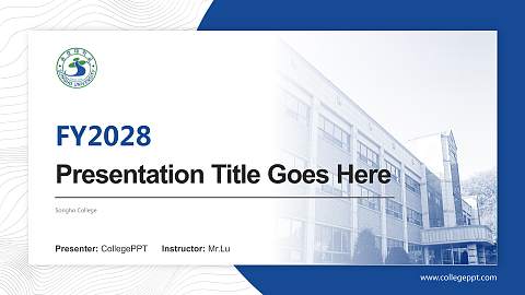 Songho College Academic Presentation/Research Findings Report PPT Template