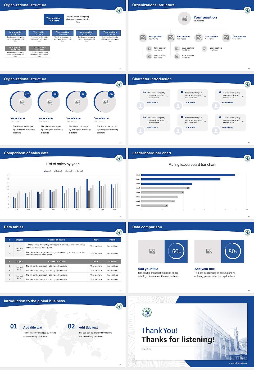 Songho College Academic Presentation/Research Findings Report PPT Template16:9 ratio PPT effect preview image4