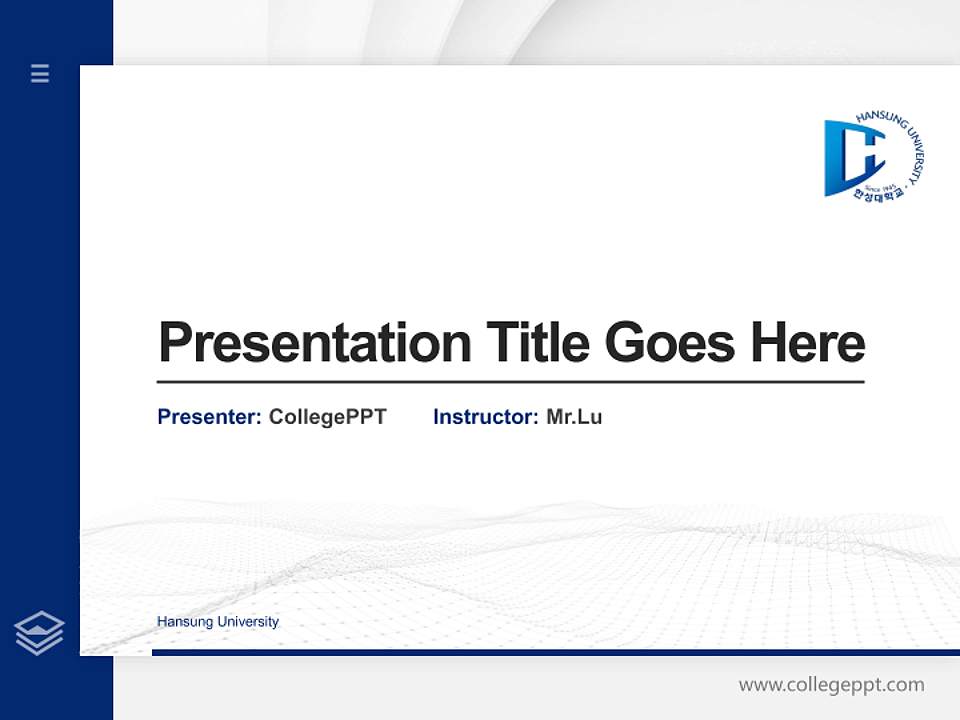 Hansung University Thesis Proposal/Graduation Defense PPT Template4:3 ratio PPT effect preview image5